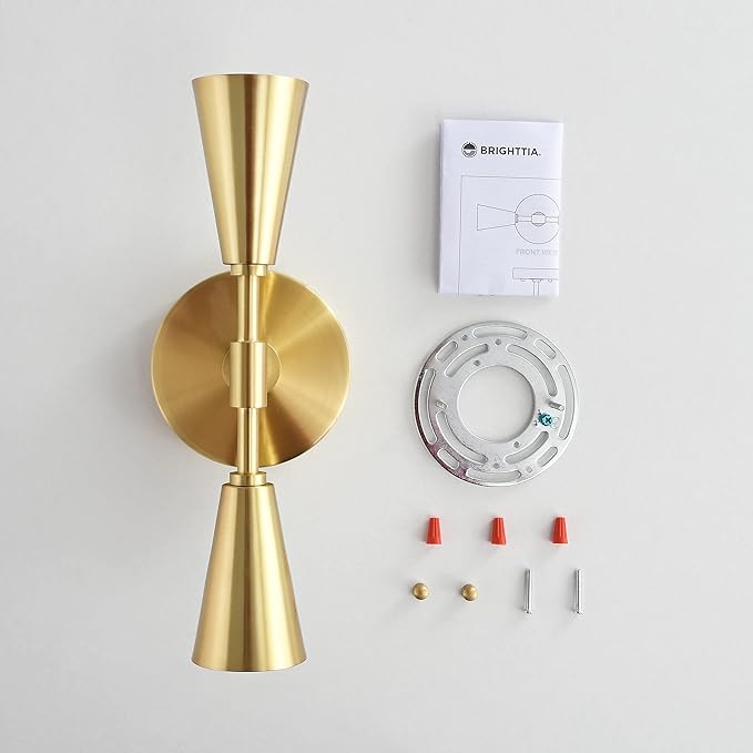 BRIGHTTIA Vicky 2 Light Cone Socket Wall Sconce