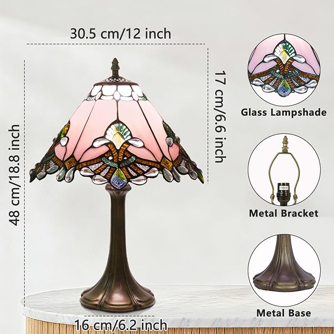 Tiffany Style Table Lamp, Small Stained Glass Lamp