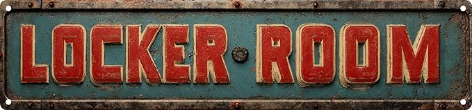 Vintage Tin Locker Room Sign Retro Metal Sign Suitable For Home Street Shop Garage Bar Farm Garden - Multi-Purpose For Indoor/Outdoor Use Plaque 4x16 Inch