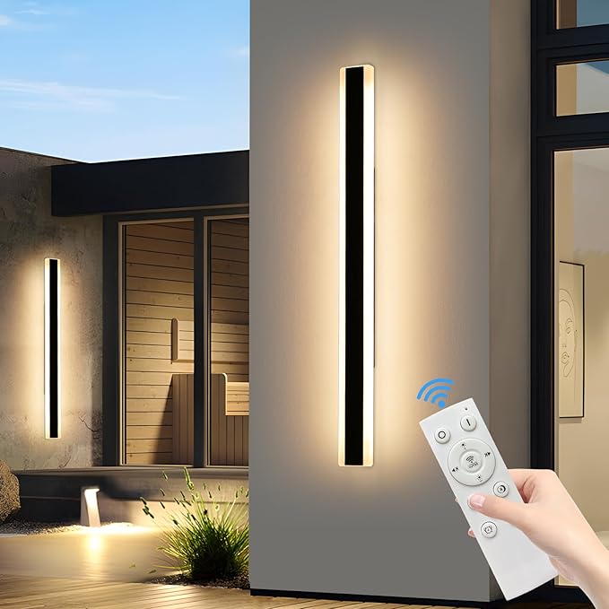 Mikeru 2Pack 57inch Outdoor Wall Light Fixtures, 10%-100% Dimmable Outdoor Wall