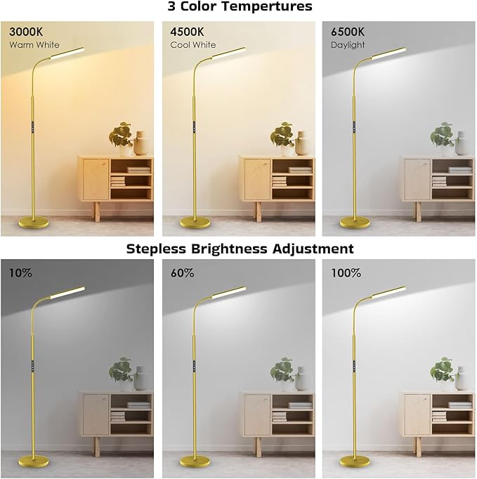 Dimunt LED Floor Lamp, Bright 15W Floor Lamps