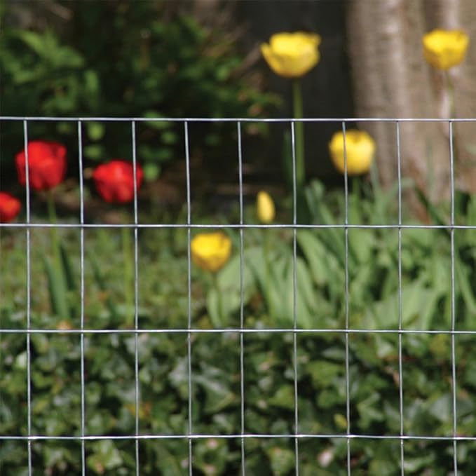 YARDGARD – 2 in. x 4 in. Mesh Welded Wire Fence – 48 in. x 50 ft. 14‑Gauge Galvanized Steel – for Animal Enclosures | Garden Protection | Property Boundaries and Utility Fencing
