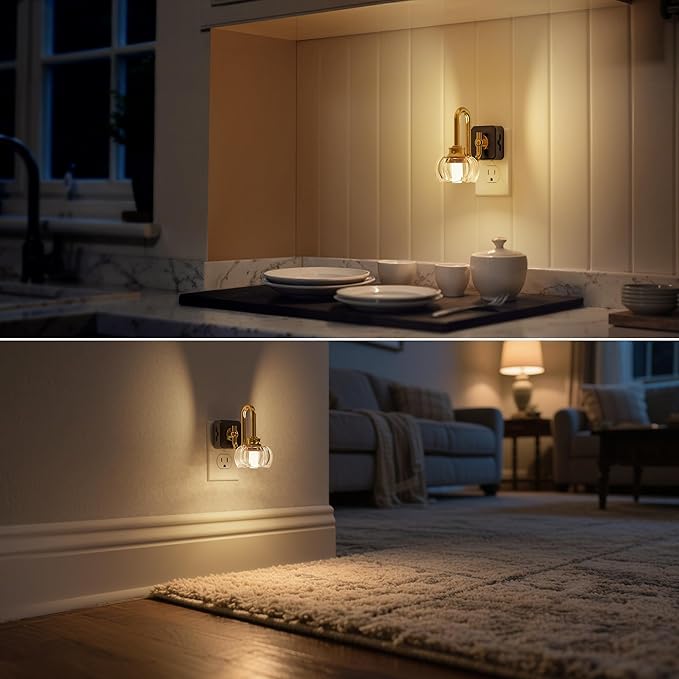 DORESshop LED Night Light, Night Lights Plug into Wall, 0%-100% Silde