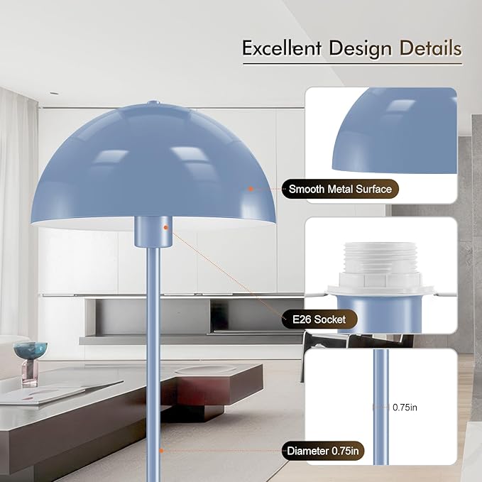 Floor Lamp, Industrial Blue Floor Lamps