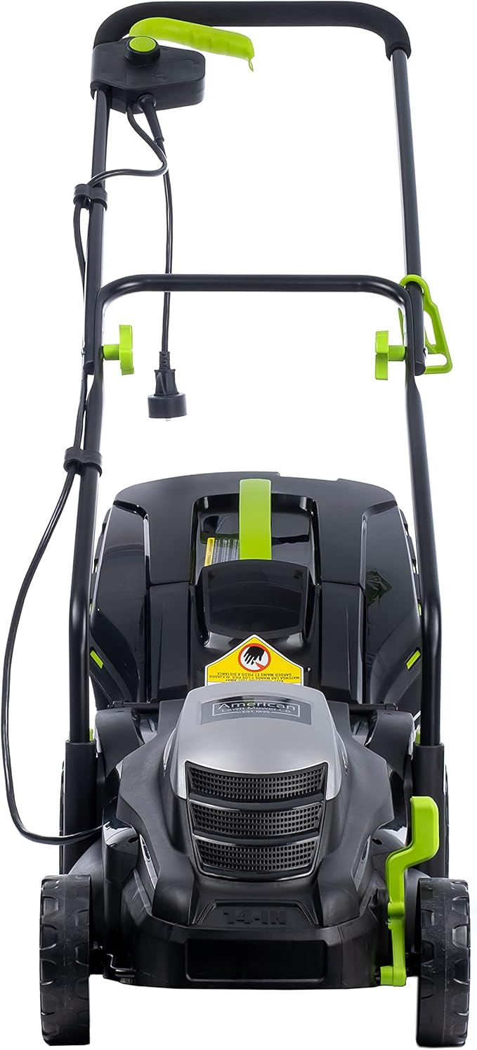 American Lawn Mower Company 50514 14" 11-Amp Corded Electric Lawn Mower, Black