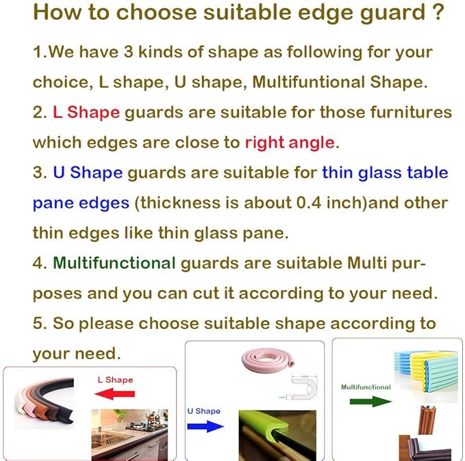 M2cbridge Multifunctional Edge and Corner Guard Coverage Baby Safety Bumper DIY 6.5 Ft (Red)