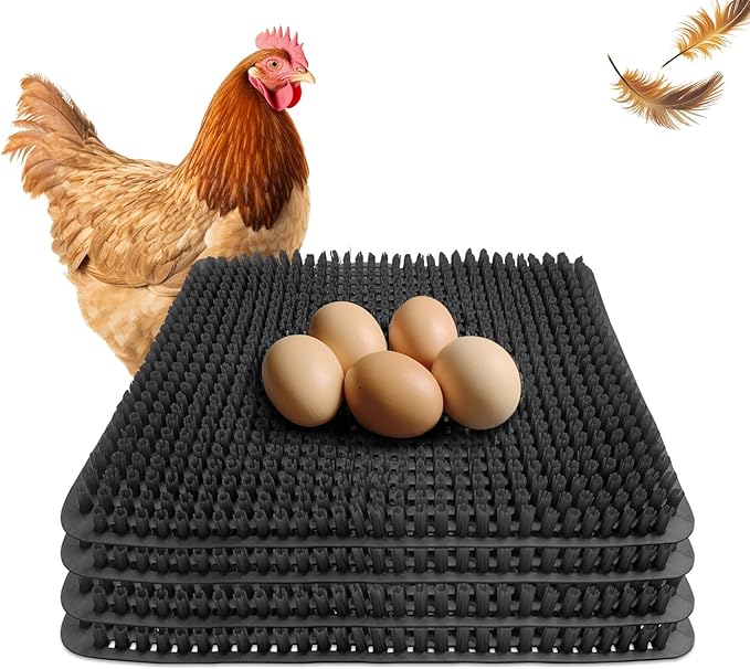 Washable Nesting Pads for Chicken Coop, Chicken Nesting Boxes for Laying Eggs, Laying Pads for Hens, Reusable Nest Mats, Darkgrey 4 Count