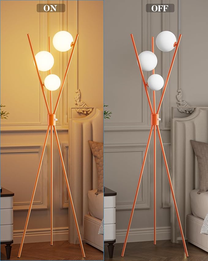 Lightdot Globe Standing Lamps Stepless Dimmable Tripod Floor Lamp