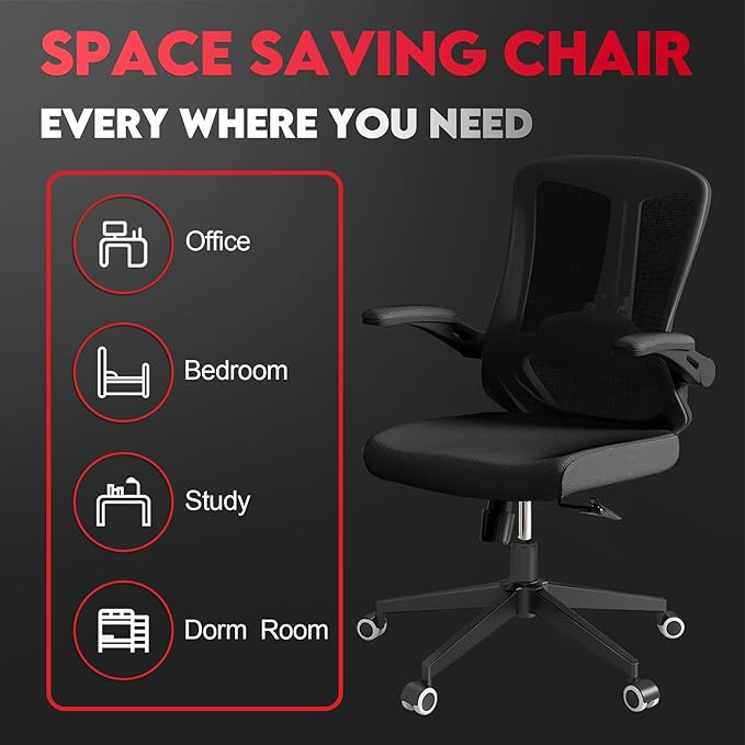 Ergonomic Office Chair - 400LB Comfy Desk Chairs with Back Support, Heavy Duty Mesh Computer Chairs with Wheels and Arms for Home Office, Study, Bedroom and Dorm