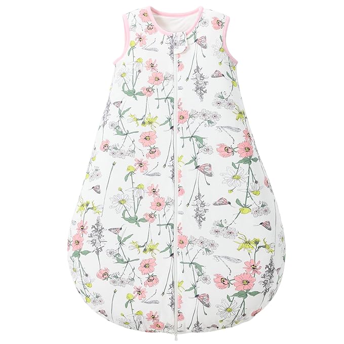 Duomiaomiao 2.5 TOG Baby Sleep Sack 100% Cotton Winter Baby Wearable Blanket, Warm Quilted Comfy Toddler Sleeping Sack
