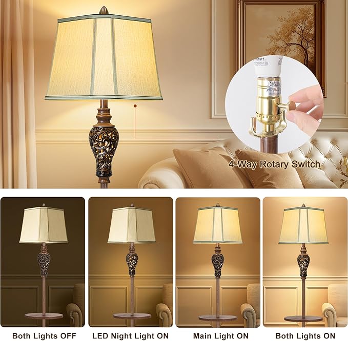 65" High Vintage Floor Lamp