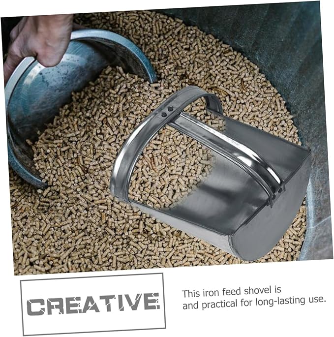 Big Volume Chicken Feeding Scoops Heavy Type Metal Anti Simple Wash Farm Use Ergonomic Scoops