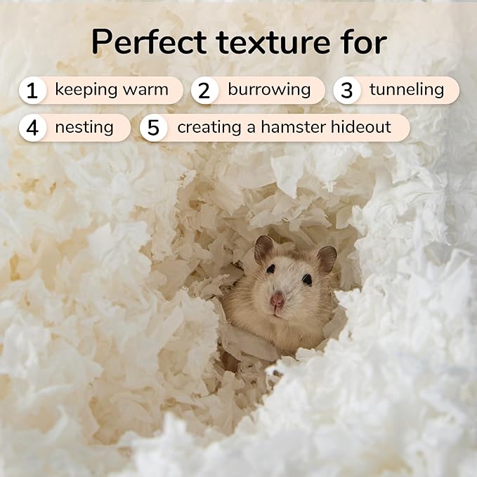 99% Dust-Free Soft Natural Paper Bedding with Odor Control, for Hamsters, Guinea Pigs, Rabbits, Chinchillas, Rats, Mice, Gerbils, Bunniess, Rodents, Small Animals - 80 Liters (Mixed Colors)