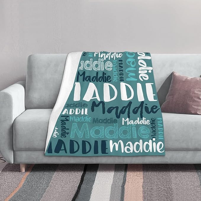 Dr.TOUGH Personalized Blankets with Name Customized Baby Blankets for Girls Boys Adults Monogrammed Blankets and Throws Christmas Birthday Mothers Fathers Valentines Day Gift (Blue Bird, 40''×50'')