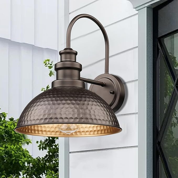 Casia Outdoor Barn Light, 11.4 Inch Farmhouse Exterior Vintage Wall Mount