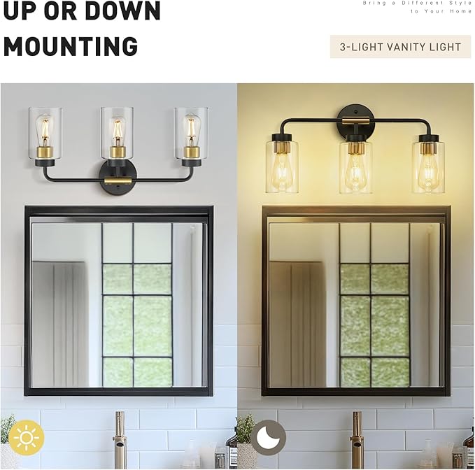 zeyu 3-Light Farmhouse Vanity Lights