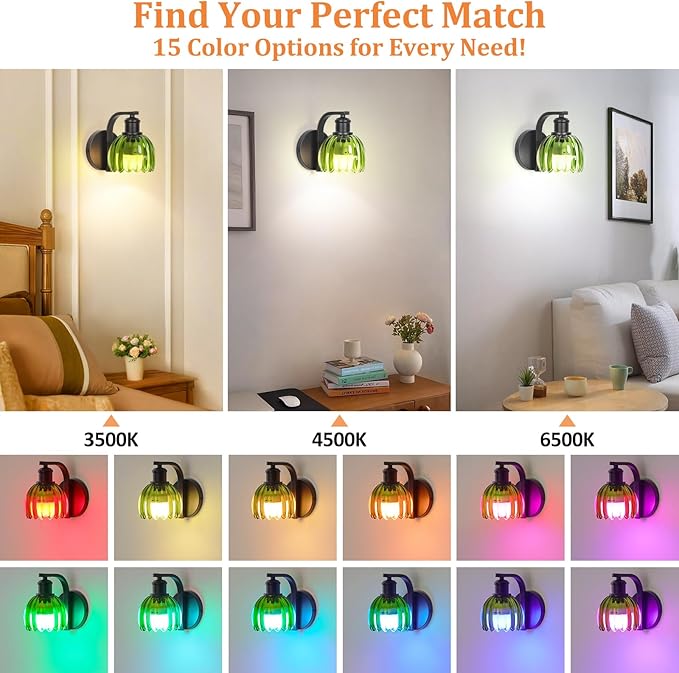 VerRon Rechargeable Battery Operated Wall Sconce