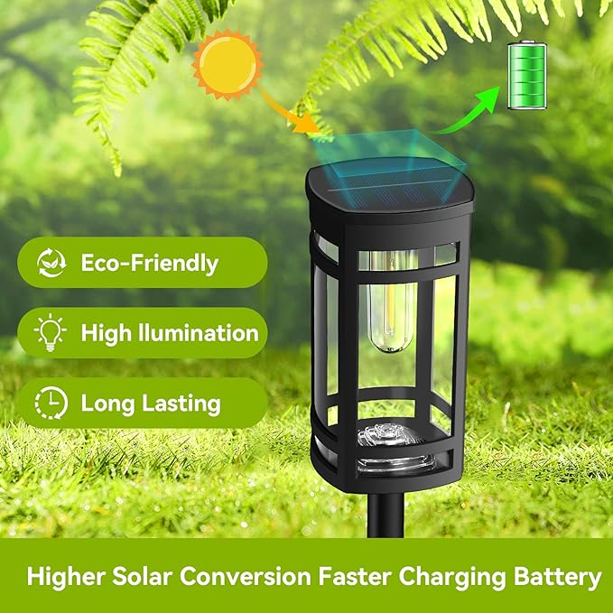 EXCMARK 8 Pack Solar Lights Outdoor Waterproof