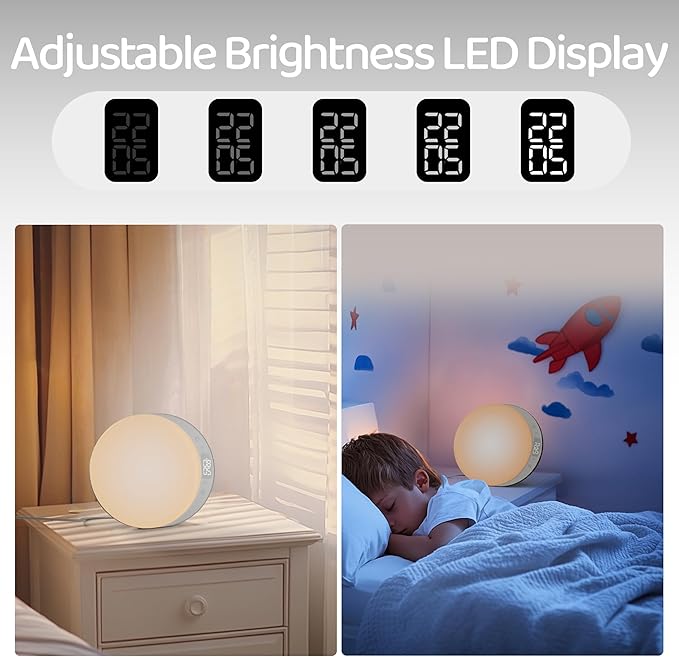 ANTDALIS Sunrise Alarm Clock for Heavy Sleepers Adults, Wake Up Light Dimmable