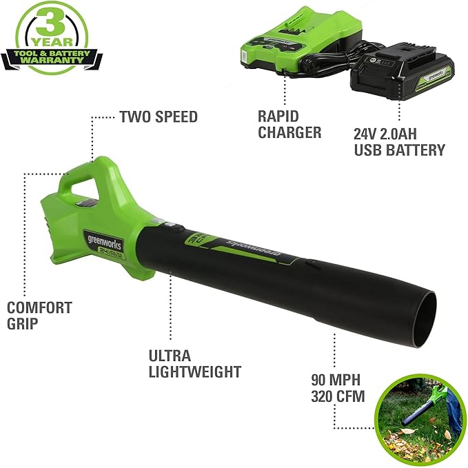 Greenworks 48V (2x24V) Lawn Mower Combo - 21" self propelled Lawn Mower, 12" String Trimmer, 320 CFM Blower, Wet/Dry Shop Vacuum – Ideal for Home Yard Work & Indoor Cleaning