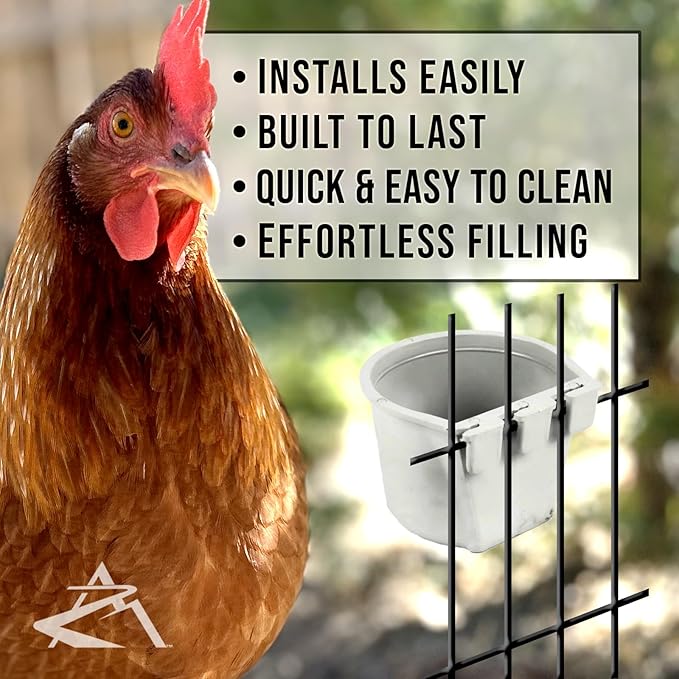 The ROP Shop 400-Pack - 8oz Gray Cage Cup for Feed & Water for Poultry Ducks, Birds, Hamsters