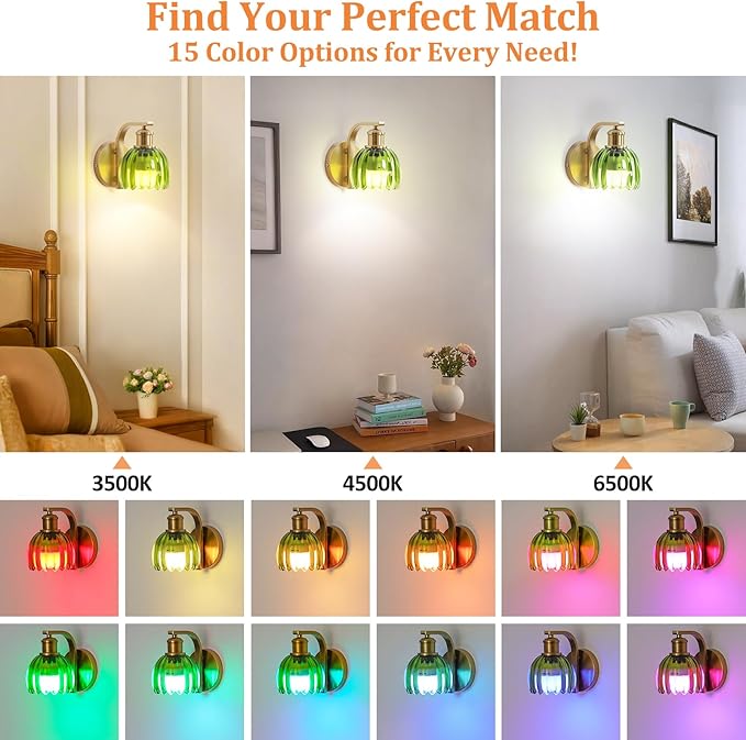 Rechargeable Battery Operated Wall Sconce Set of Two
