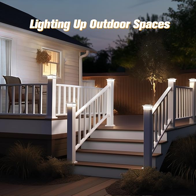 Solar Fence Post Lights, Cap Lights
