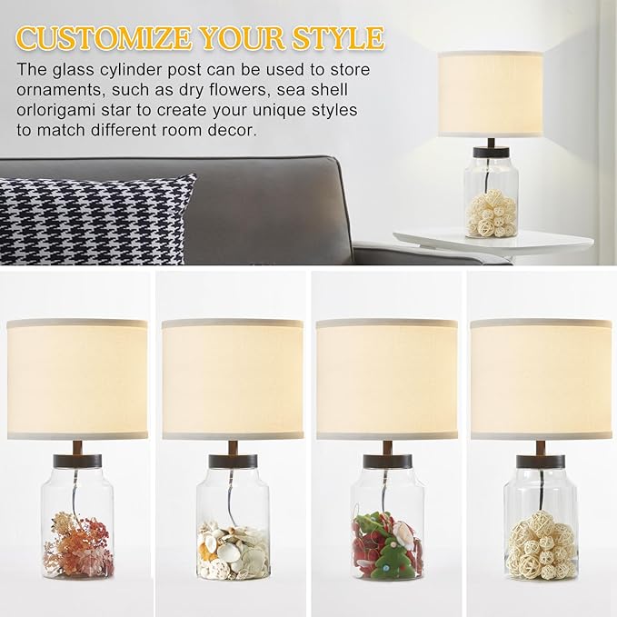 GyroVu Fillable Table Lamp for Christmas Decorations, Table Lamp