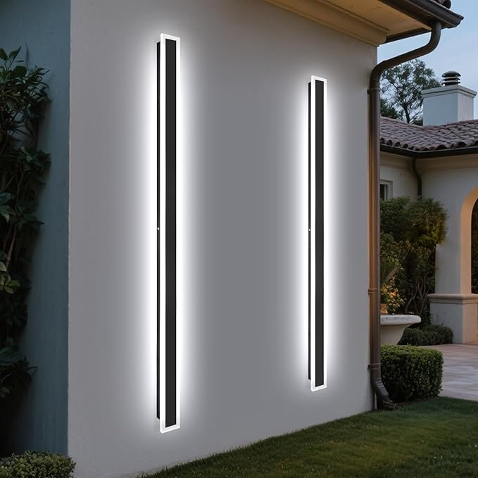 1 Pack 79inch Modern Outdoor Light LED 3000K-6000K Dimmable Outdoor Wall Lights