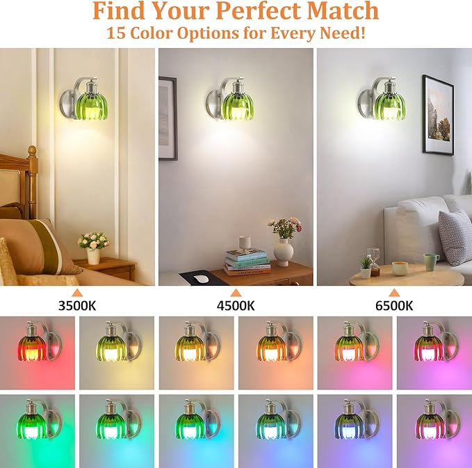 VerRon Rechargeable Battery Operated Wall Sconce