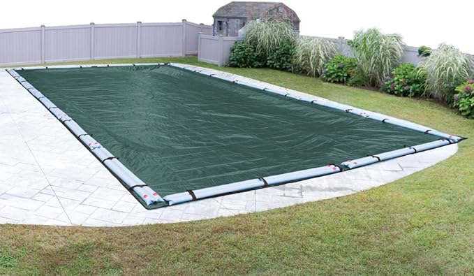 Robelle 30 x 50 ft Commercial Teal Winter Pool Cover for Inground Pools, 5 ft Overlap (35 x 55 ft Cover Size), Solid 12 x 12 Scrim, 3.7 oz/yd2, 18-Year Warranty, Style: 393050RA