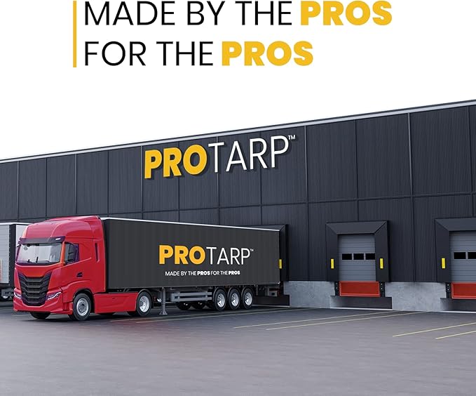 PROTARP Extra Heavy Duty 16 Mil Tarp Cover, Waterproof, UV Resistant, Rip and Tear Proof, Poly Tarpaulin with Reinforced Edges for Roof, Camping, Patio, Pool, Boat. (Brown/Black 40′ X 60′)