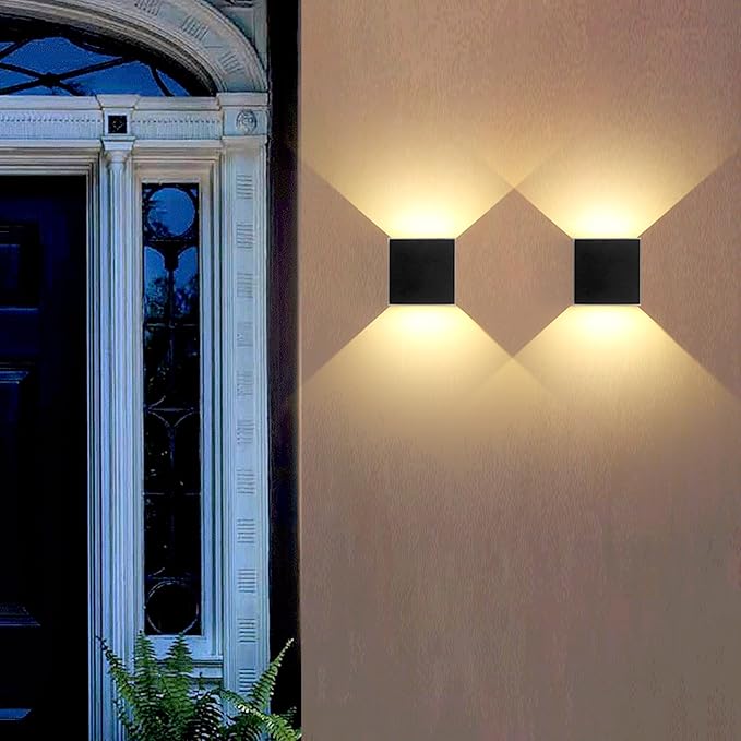 4 Pack Outdoor Wall Lights Exterior/Interior LED Wall Sconces IP65 Waterproof