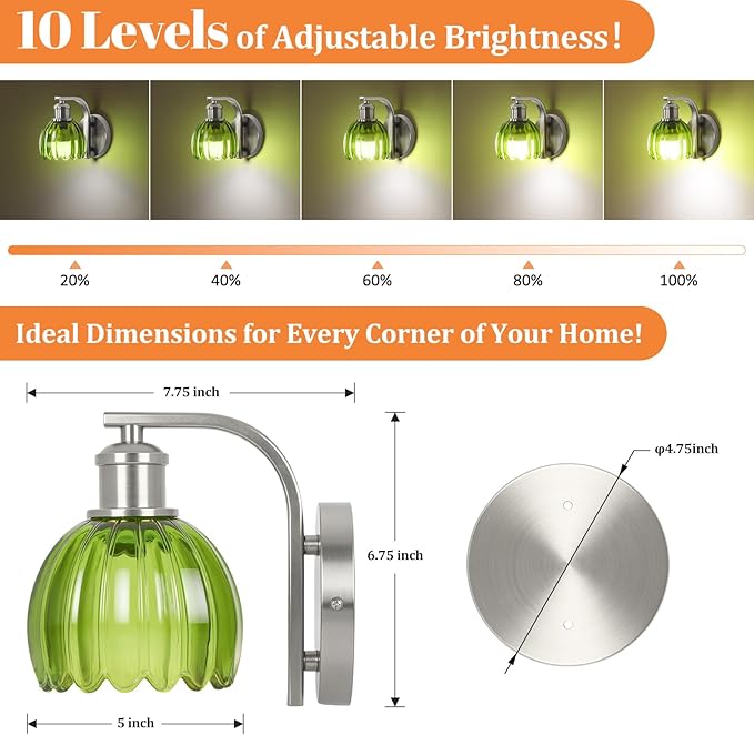VerRon Rechargeable Battery Operated Wall Sconce