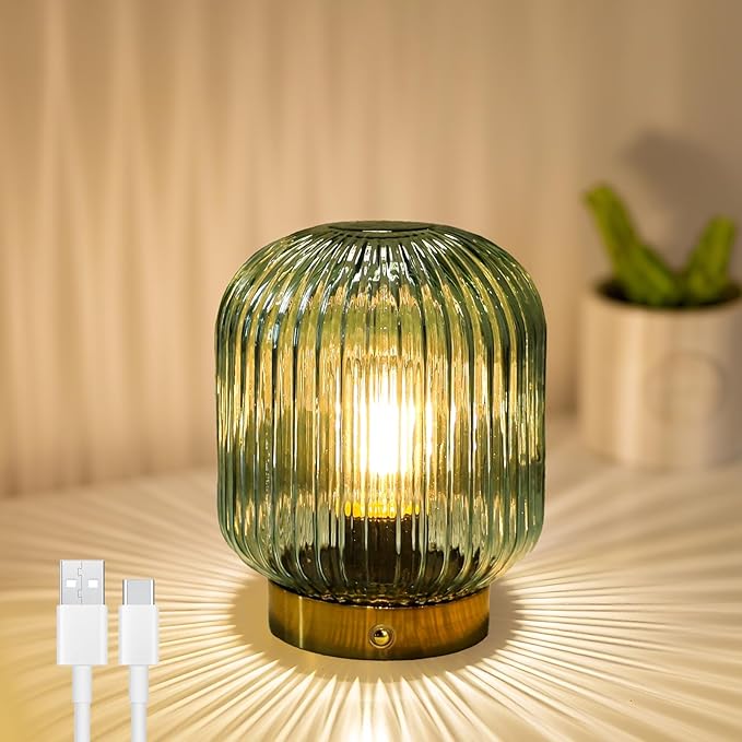 MJ PREMIER Rechargeable Table Lamp, Small Cordless LED Lamp