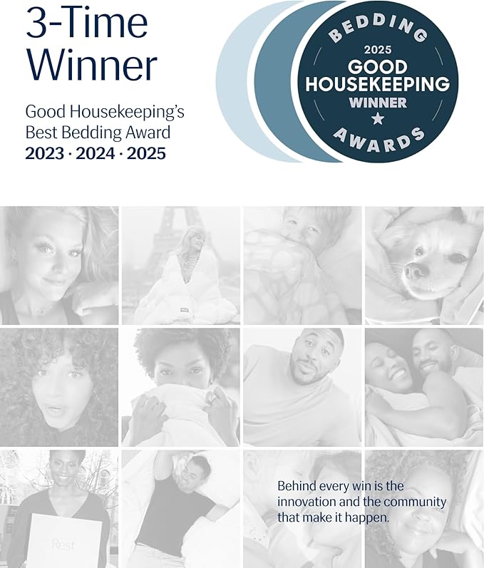 REST® Evercool® Cooling Comforter, Full/Queen, Blanket for Hot Sleepers, All Season Bedding to Keep Cool for Night Sweats, Breathable Lightweight Blanket, 90"x90" Inches, Arctic White