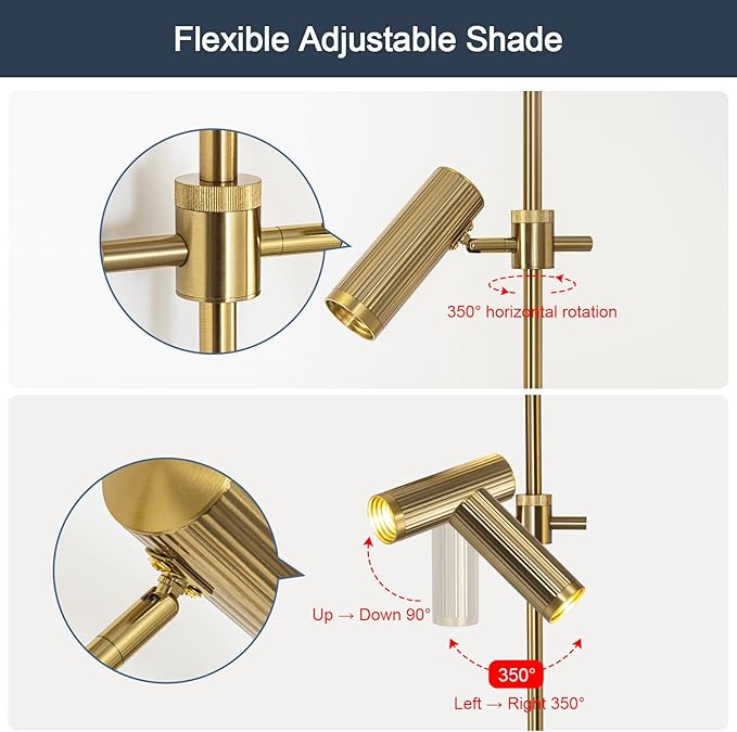 Gold Plug in Wall Sconces, 3 Lights Wall Mount Lamp