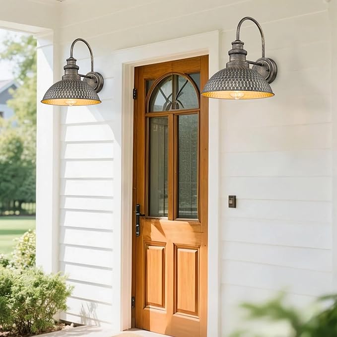 Casia Farmhouse Barn Lights, Rustic Outside Wall Sconce, Exterior Outdoor