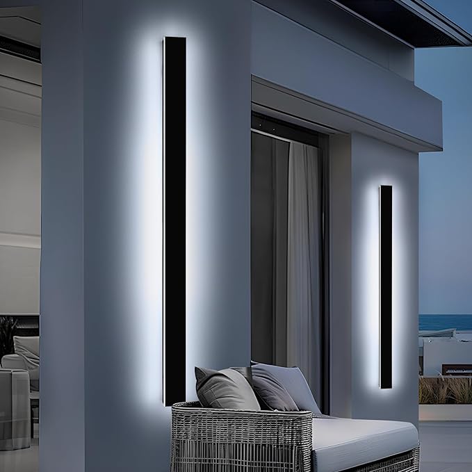 Mikeru 3CCT Dimmable Outdoor Wall Sconce 71" IP65 Waterproof