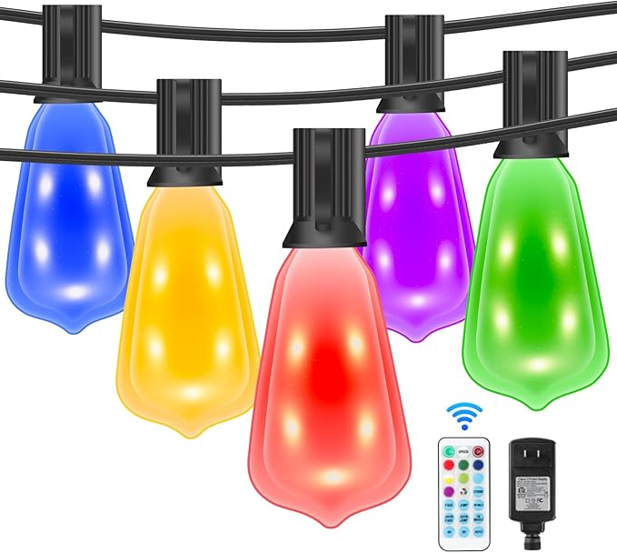 Auroraworld 60FT Outdoor String Lights