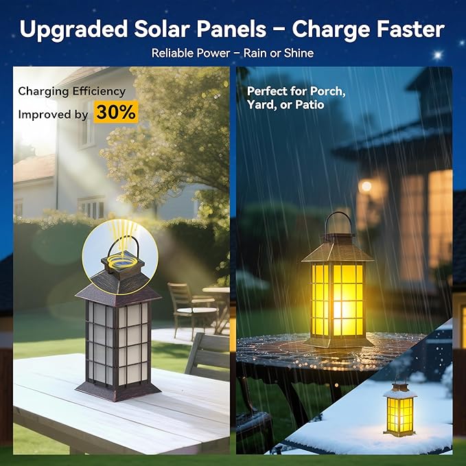 2 Pack 13" Copper Solar Lantern