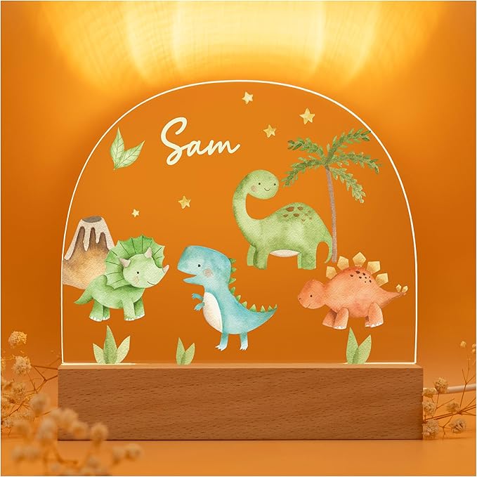 Dino Night Light/Light Up Dinosaur Night Light/Color Changing Dino Lamp/Cute