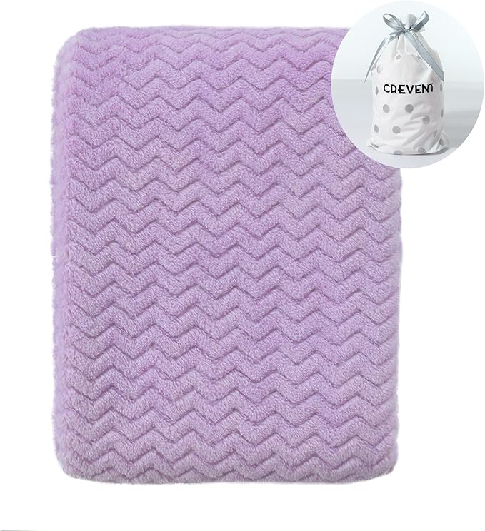 CREVENT 30''X40'' Soft Cozy Warm Baby Blankets for Boys Girls Solid Color - All Season Use - Newborn Essentials (Wave Lanveder)