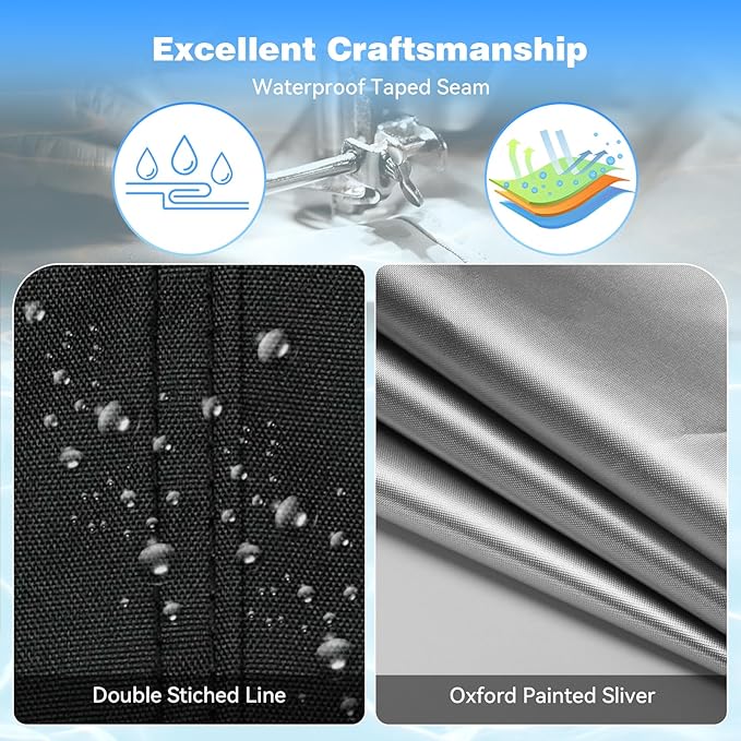 12 Ft Round Pool Cover with Reflective Strips, 420D Swimming Pool Cover for Above Ground Pools, Solar Cover with Drawstring and Ground Nails for Dustproof, UV Protected