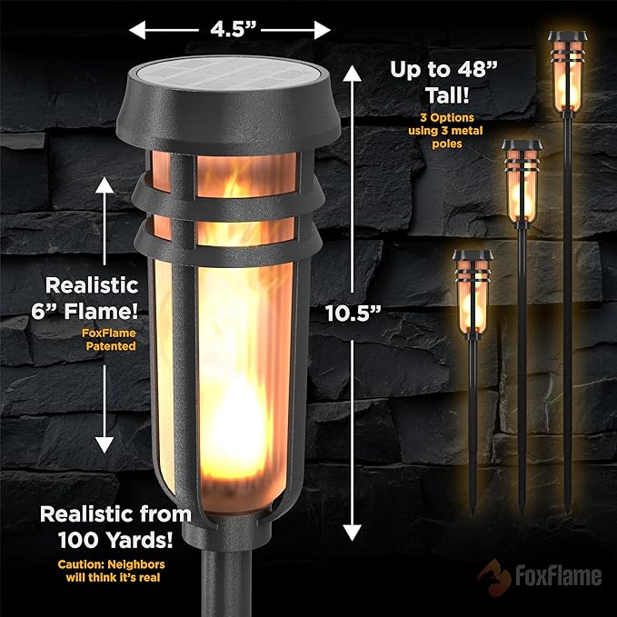 Metal Solar Torch Lights