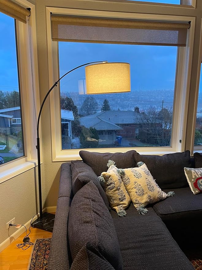 Brightech Logan Arc Floor Lamp, Bright Standing Lamp