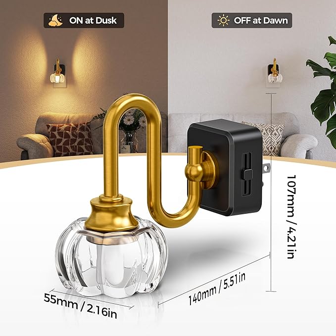 DORESshop LED Night Light, Night Lights Plug into Wall, 0%-100% Silde