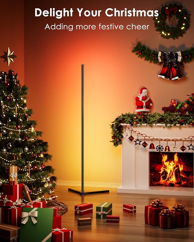 LED Corner Lamp, 216 Dynamic Light Effects and Music Sync