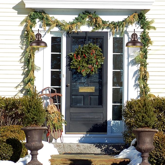 Dusk to Dawn Outdoor Barn Light Outdoor Wall Sconce Farmhouse Exterior Wall