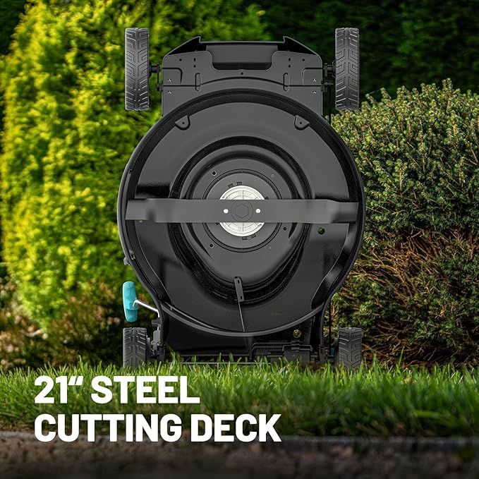 2 * 20V 21 inch Self-Propelled Lawn Mower Cordless, 3-in-1 Brushless Electric Lawn Mower with 6-Position Cutting Height Adjustment, 2 * 8.0Ah Battery & Dual Charger Included